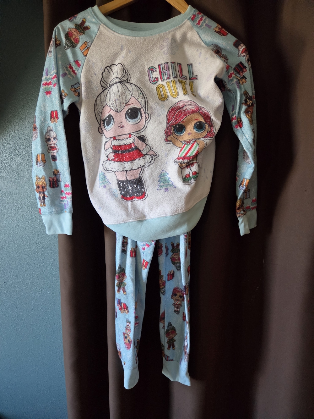 L.O.L. Surprise! Light Blue & White 'Chill Out' Girls Pajama Set